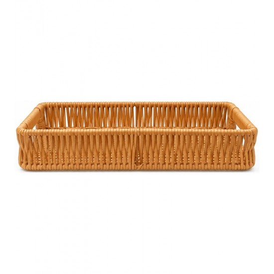 Bandeja 25x15cm Retangular Autumn em Rattan com Alça